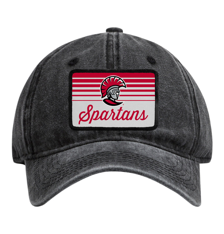 University of Tampa Spartans Officially Licensed Unisex Dad Hat with Rectangle or Round Cloth Patch Black|Rectangle
