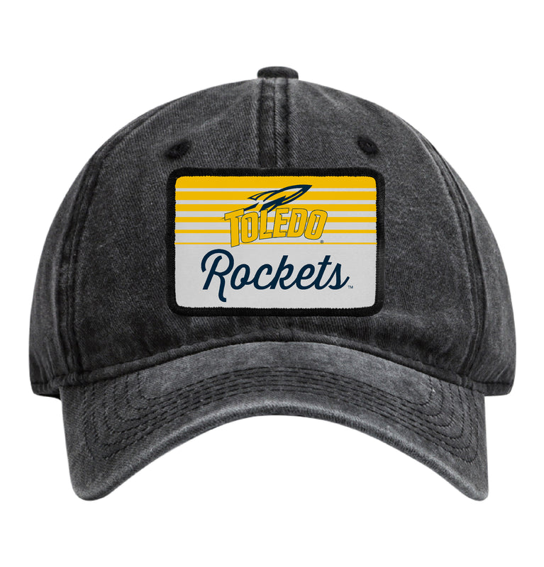 Toledo Rockets Officially Licensed Unisex Dad Hat with Rectangle or Round Cloth Patch Black|Rectangle