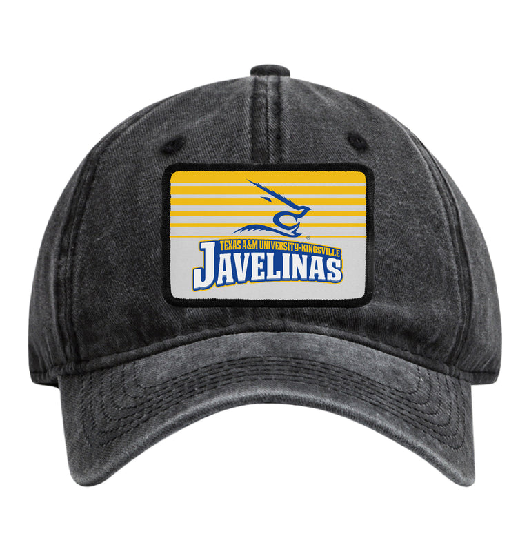 Texas A&M Kingsville Javelinas Officially Licensed Unisex Dad Hat with Rectangle or Round Cloth Patch Black|Rectangle