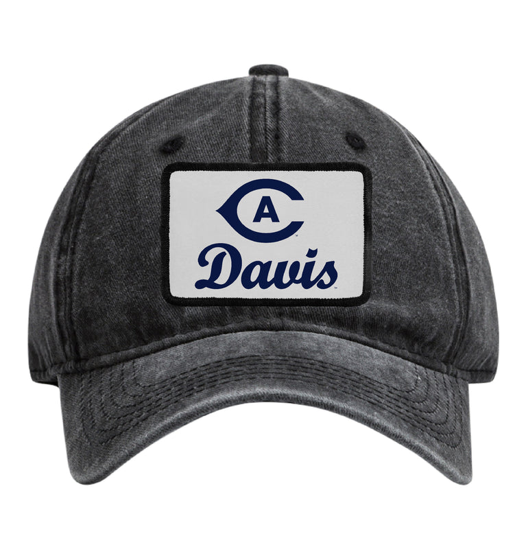 UC Davis Aggies Officially Licensed Unisex Dad Hat with Rectangle or Round Cloth Patch Black|Rectangle
