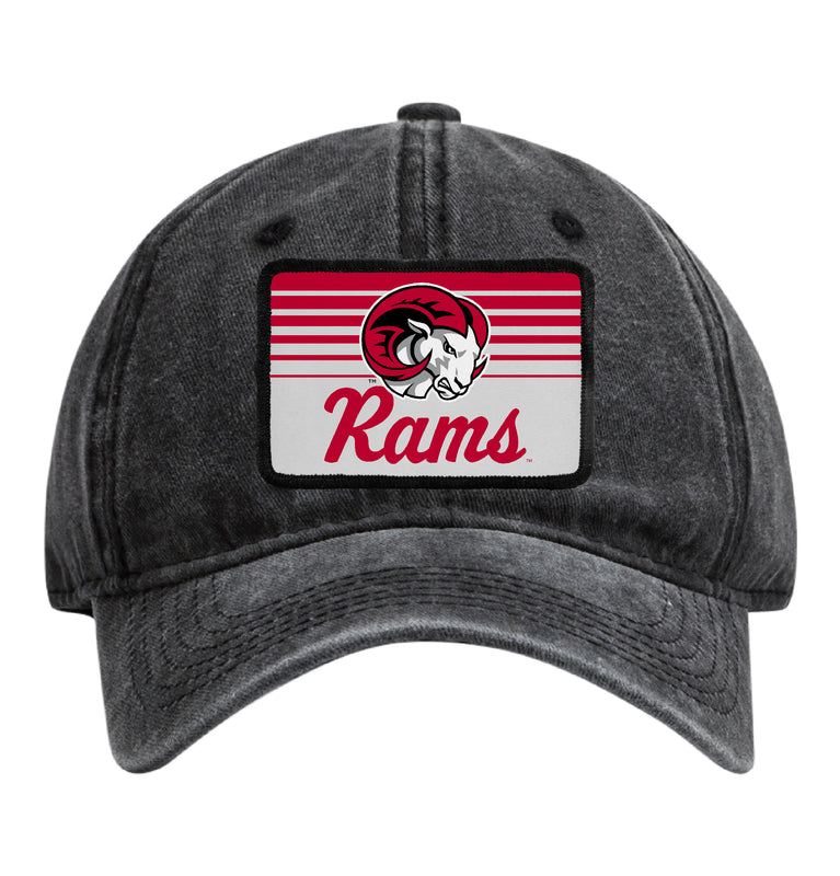 Winston-Salem State Officially Licensed Unisex Dad Hat with Rectangle or Round Cloth Patch Black|Rectangle
