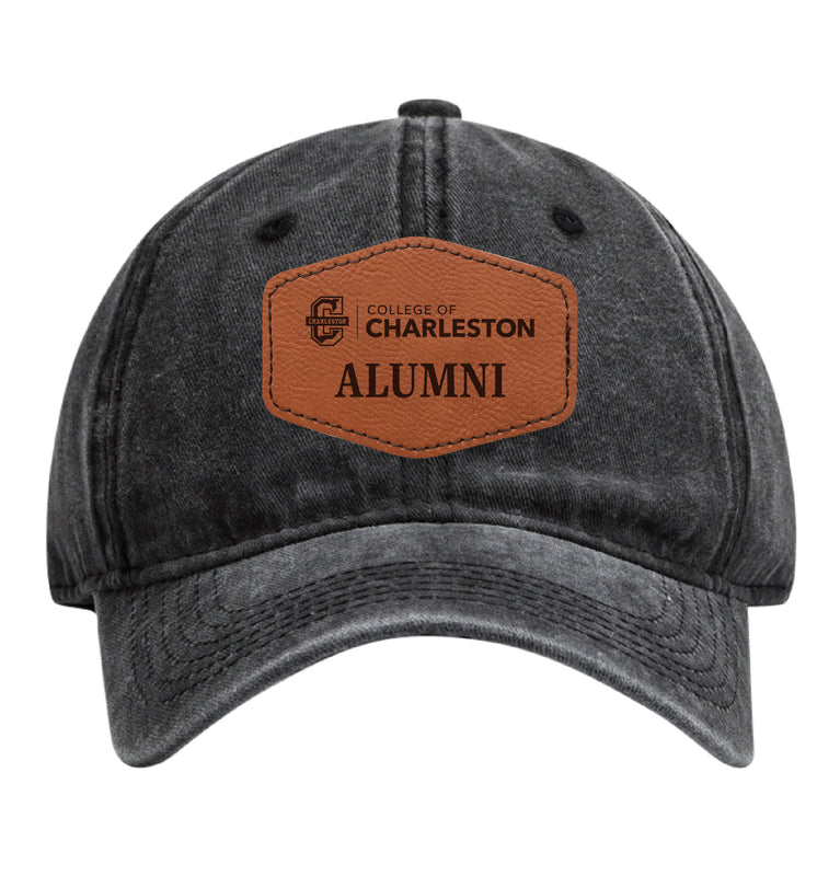 College of Charleston Officially Licensed Alumni Dad Hat – Adjustable Cap with Engraved Hex Patch Black