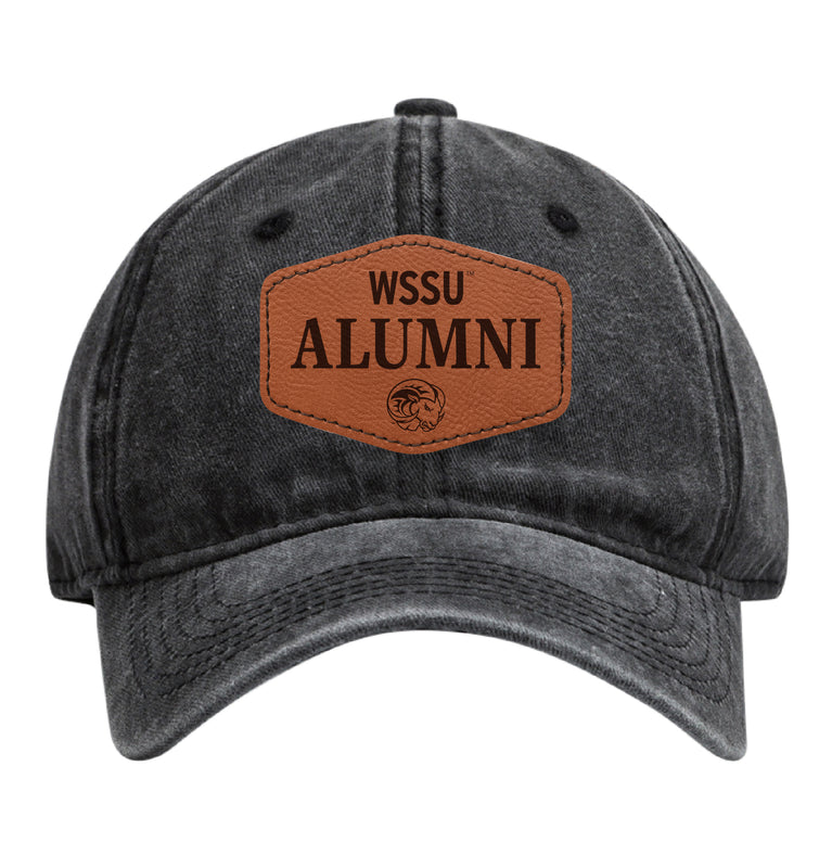 Winston-Salem State Officially Licensed Alumni Dad Hat – Adjustable Cap with Engraved Hex Patch Black