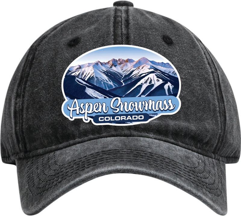 Aspen Snowmass Colorado Dad Hat – Unisex Soft Baseball Cap Black