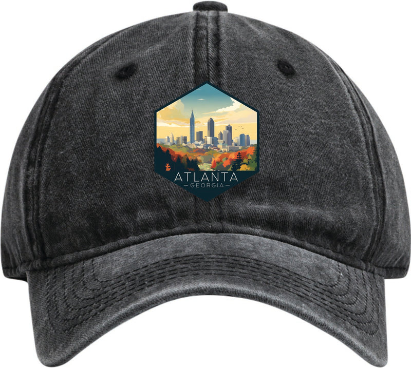 Atlanta Georgia Dad Hat – Unisex Soft Baseball Cap Black