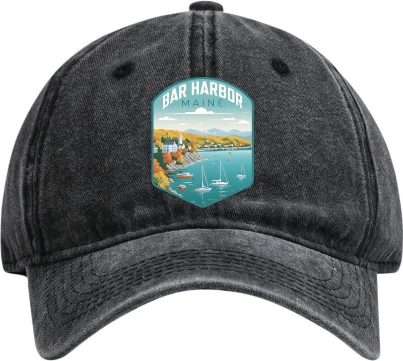 Bar Harbor Maine Dad Hat – Unisex Soft Baseball Cap Black