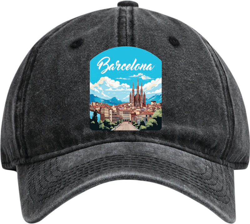 Barcelona Spain Dad Hat – Unisex Soft Baseball Cap Black