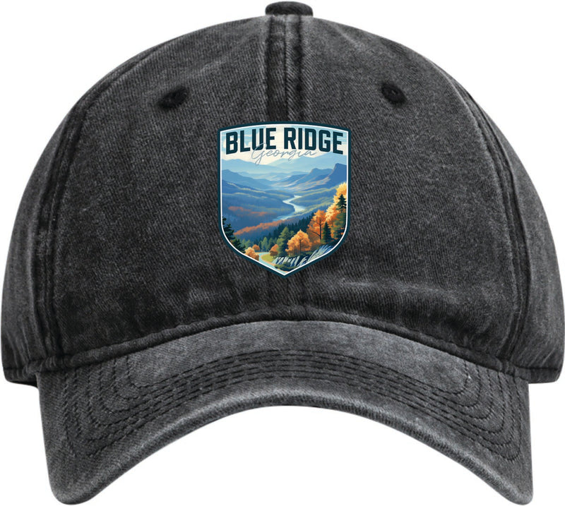 Blue Ridge Georgia Dad Hat – Unisex Soft Baseball Cap Black