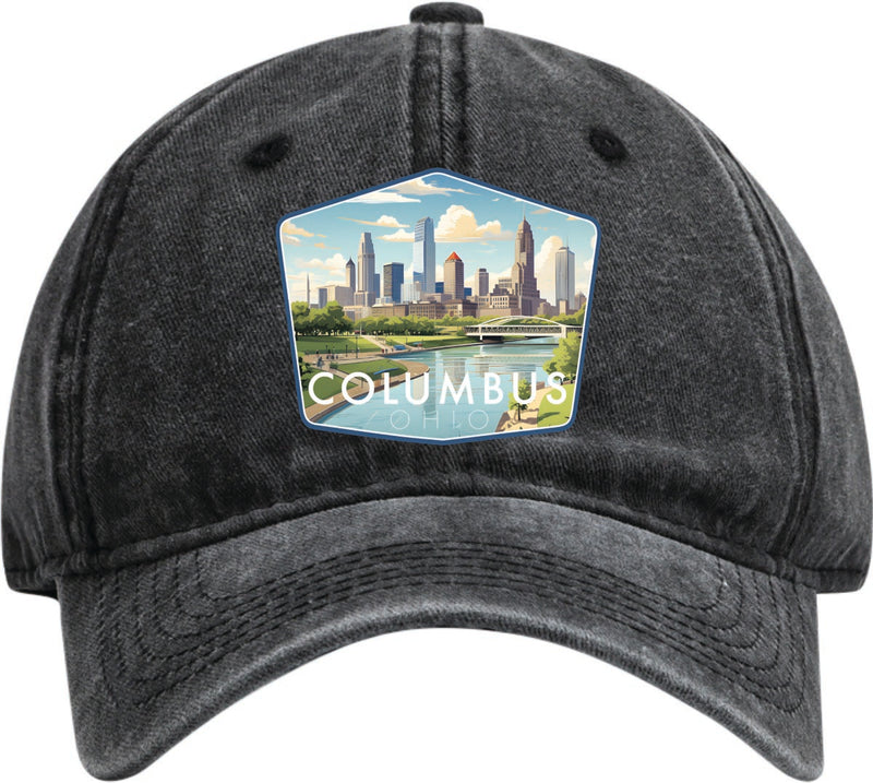 Columbus Ohio Dad Hat – Unisex Soft Baseball Cap Black
