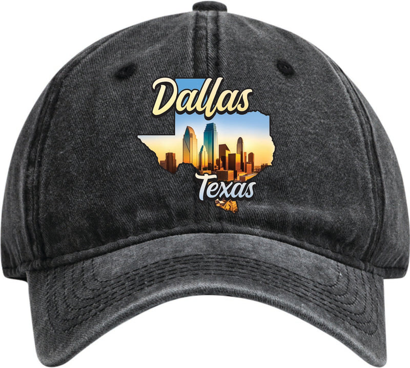 Dallas Texas Dad Hat – Unisex Soft Baseball Cap Black