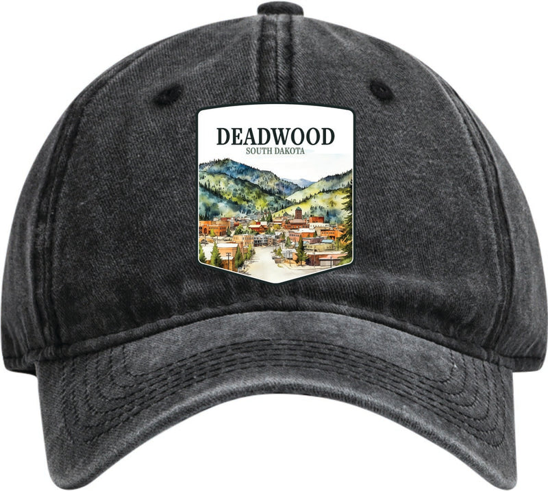 Deadwood South Dakota Dad Hat – Unisex Soft Baseball Cap Black