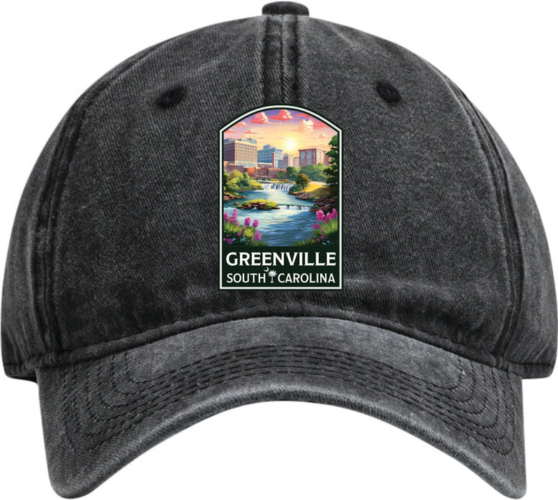 Greenville South Carolina Dad Hat – Unisex Soft Baseball Cap Black
