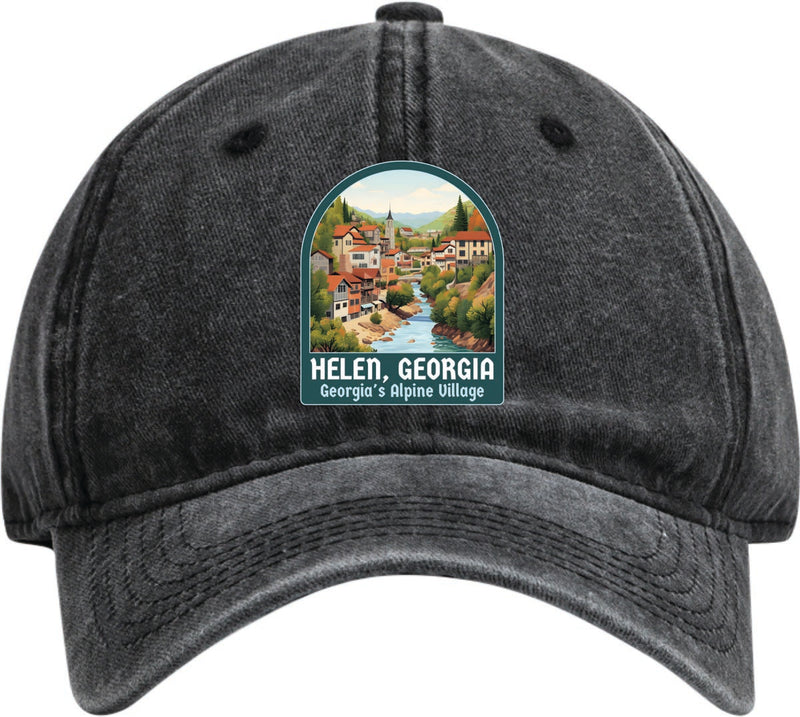 Helen Georgia Dad Hat – Unisex Soft Baseball Cap Black