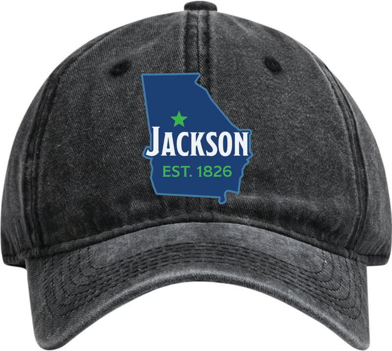 Jackson Georgia Dad Hat – Unisex Soft Baseball Cap Black
