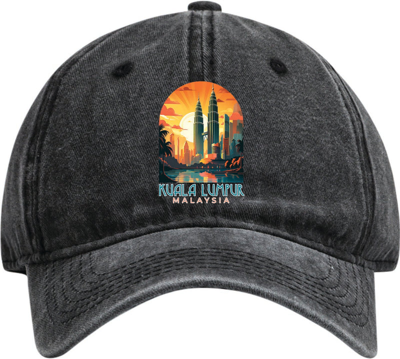 Kuala Lumpur Malaysia Dad Hat – Unisex Soft Baseball Cap Black