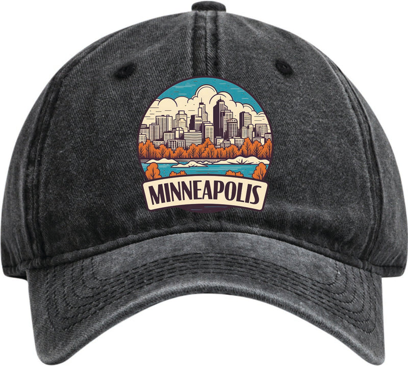 Minneapolis Minnesota Dad Hat – Unisex Soft Baseball Cap Black