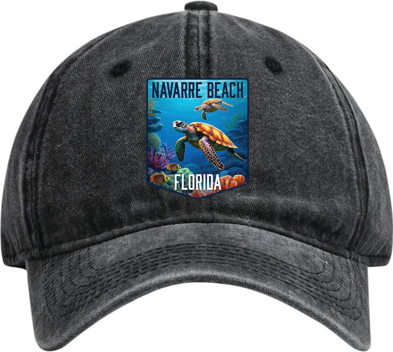Navarre Beach Florida Dad Hat – Unisex Soft Baseball Cap Black