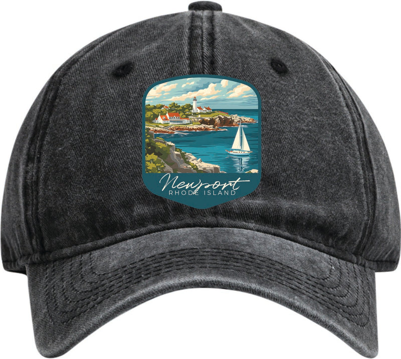 Newport Rhode Island Dad Hat – Unisex Soft Baseball Cap Black