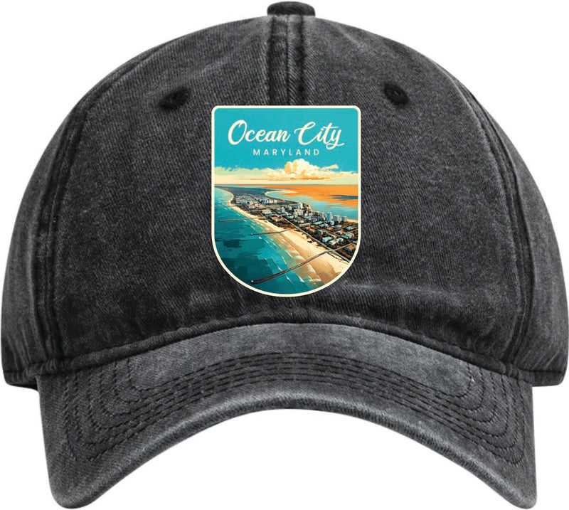 Ocean City Maryland Dad Hat – Unisex Soft Baseball Cap Black