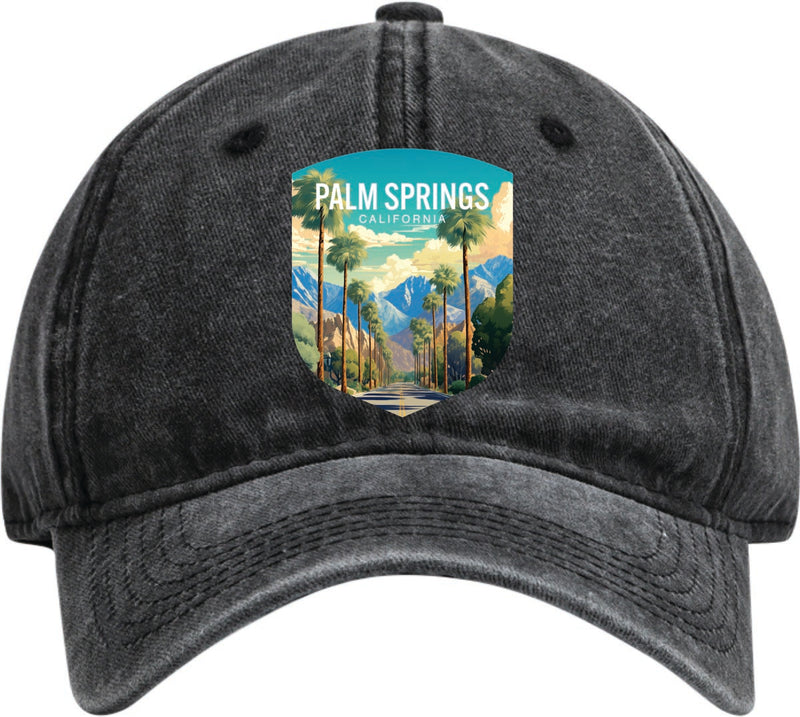 Palm Springs California Dad Hat – Unisex Soft Baseball Cap Black