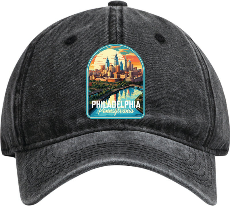 Philadelphia Pennsylvania Dad Hat – Unisex Soft Baseball Cap Black