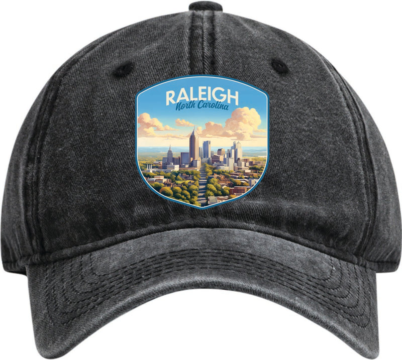 Raleigh North Carolina Dad Hat – Unisex Soft Baseball Cap Black