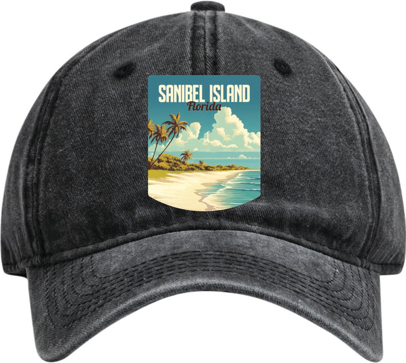 Sanibel Island Florida Dad Hat – Unisex Soft Baseball Cap Black
