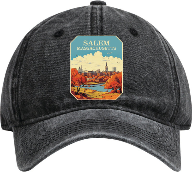 Salma Massachusetts Dad Hat – Unisex Soft Baseball Cap Black