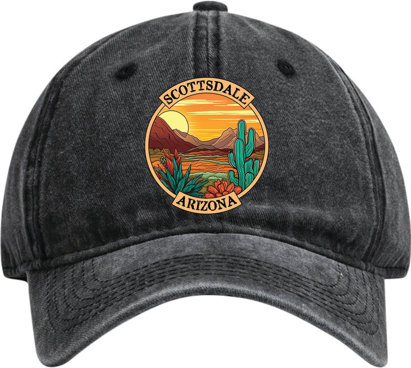 Scottsdale Arizona Dad Hat – Unisex Soft Baseball Cap Black