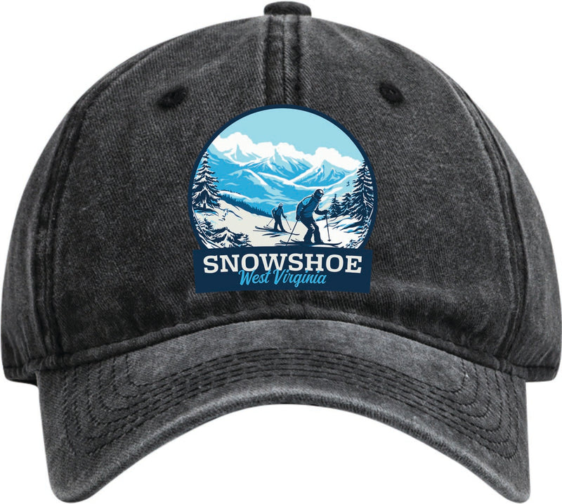 Snowshoe West Virginia Dad Hat – Unisex Soft Baseball Cap Black