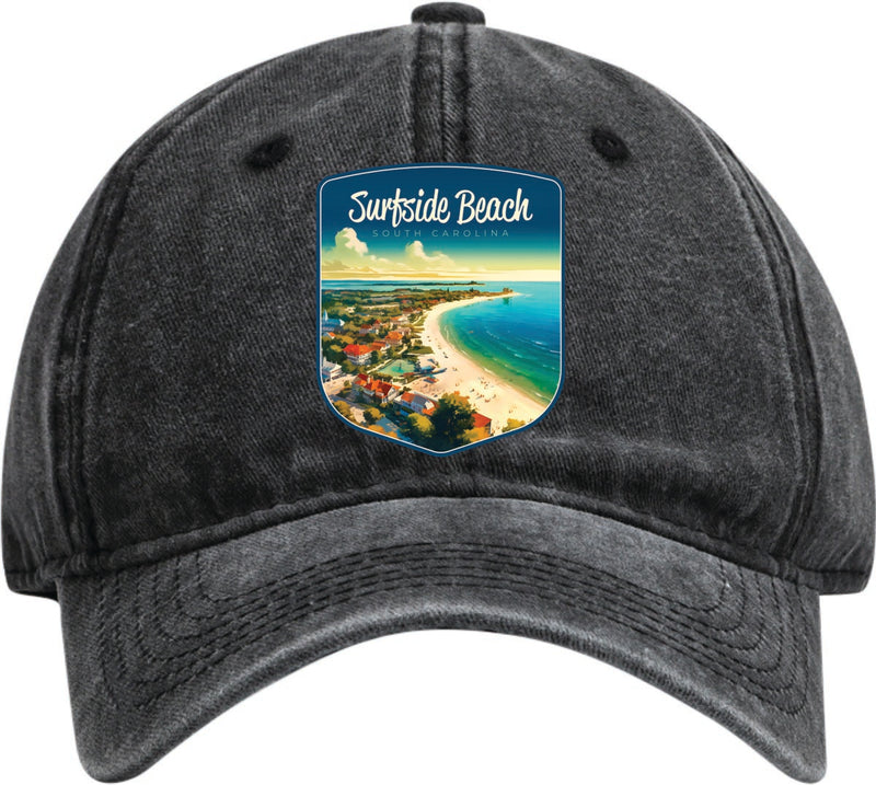 Surfside Beach South Carolina Dad Hat – Unisex Soft Baseball Cap Black