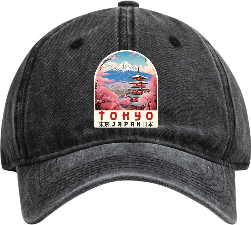 Tokyo Japan Dad Hat – Unisex Soft Baseball Cap Black
