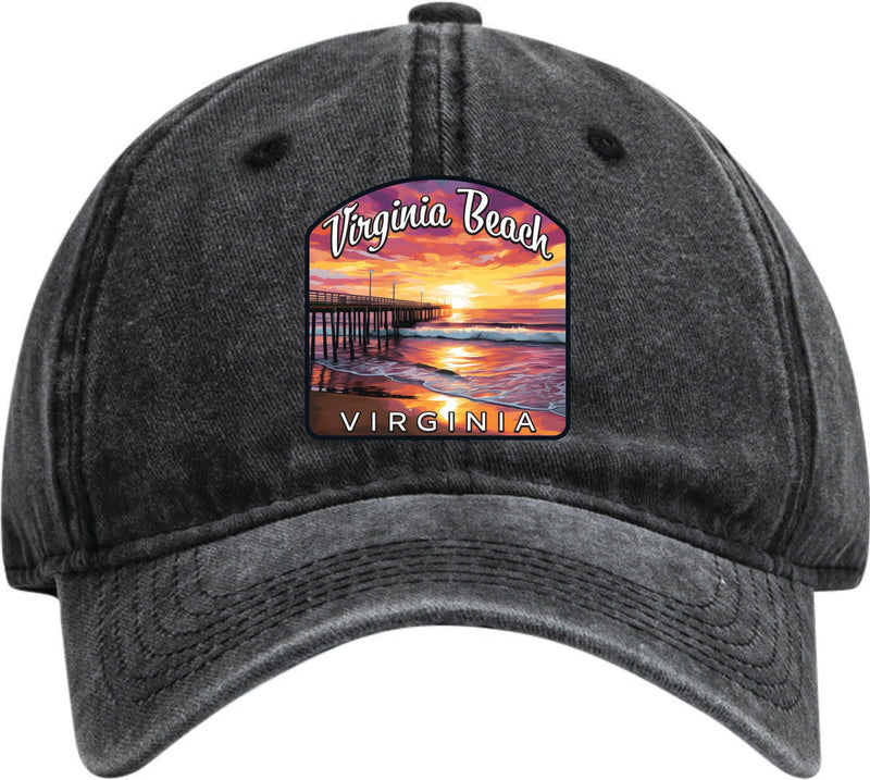Virginia Beach, Virginia Dad Hat – Unisex Soft Baseball Cap Black