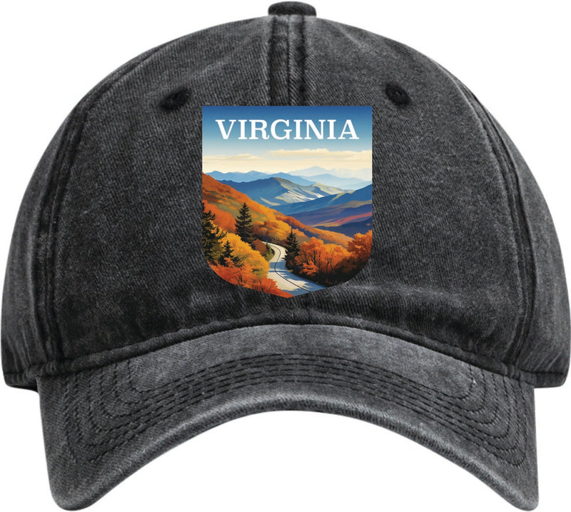 Virginia Dad Hat – Unisex Soft Baseball Cap Black
