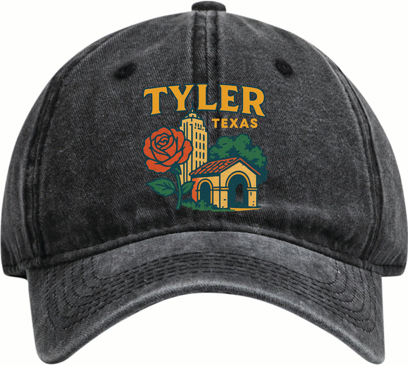 Tyler Texas Vintage Design Black Dad Hat – Unisex Soft Baseball Cap Black