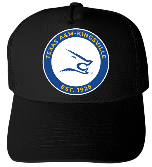 Texas A&M Kingsville Javelinas Officially Licensed Trucker Hat - Unisex Mesh Back Cap with Full Color Heat Transfer Logo Black