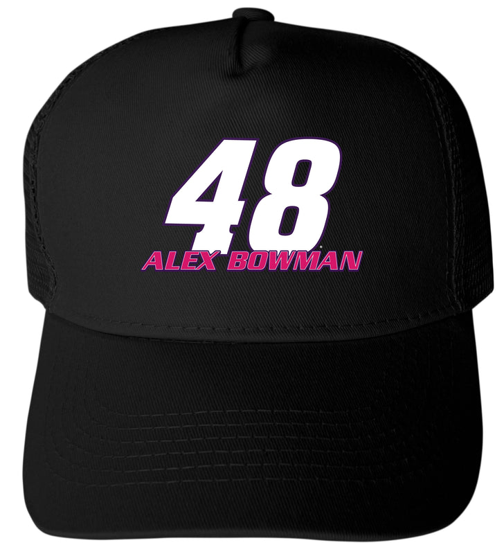 Alex Bowman #48 Nascar Offic. LIC. Trucker Hat - Full Color Heat Transfer Logo