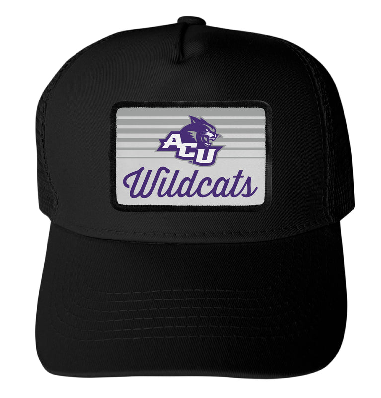 Abilene Christian University Officially Licensed College Trucker Hat – Choose Your Patch Shape & Hat Color Black|Rectangle