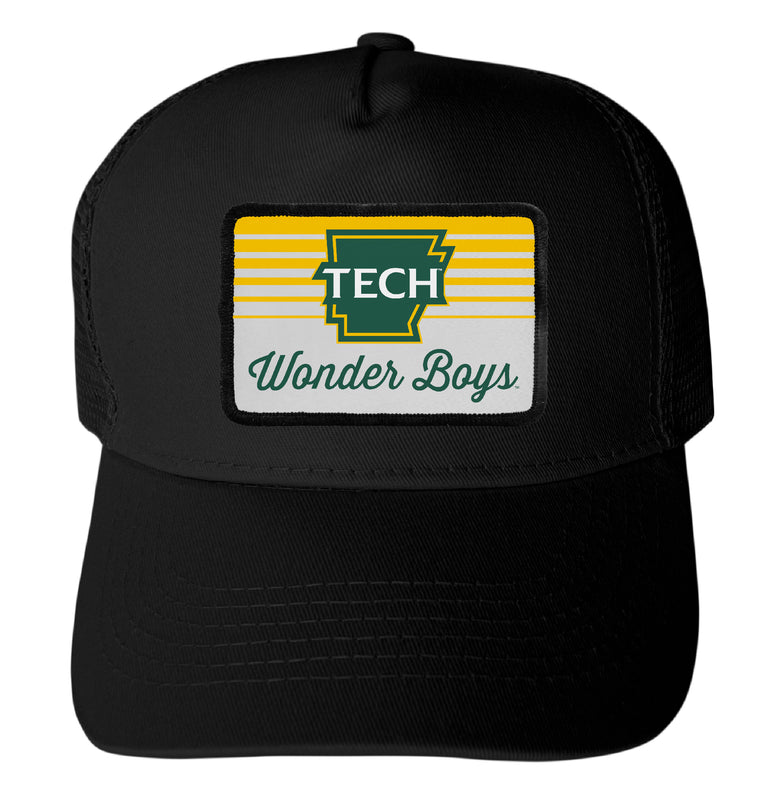 Arkansas Tech University Officially Licensed College Trucker Hat – Choose Your Patch Shape & Hat Color Black|Rectangle