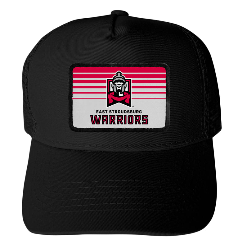 East Stroudsburg University Officially Licensed College Trucker Hat – Choose Your Patch Shape & Hat Color Black|Rectangle