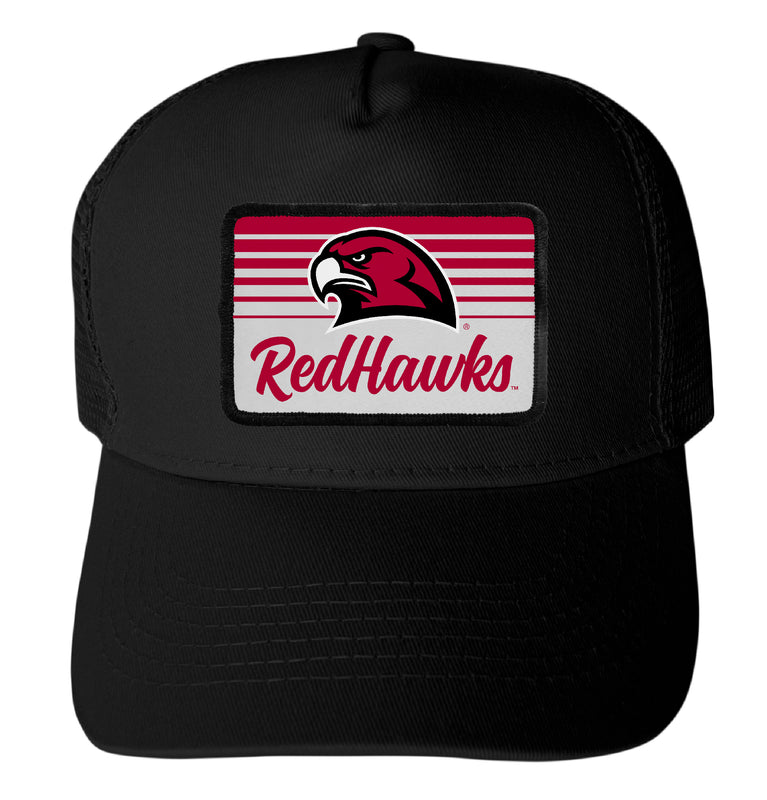 Miami University of Ohio Officially Licensed College Trucker Hat – Choose Your Patch Shape & Hat Color Black|Rectangle