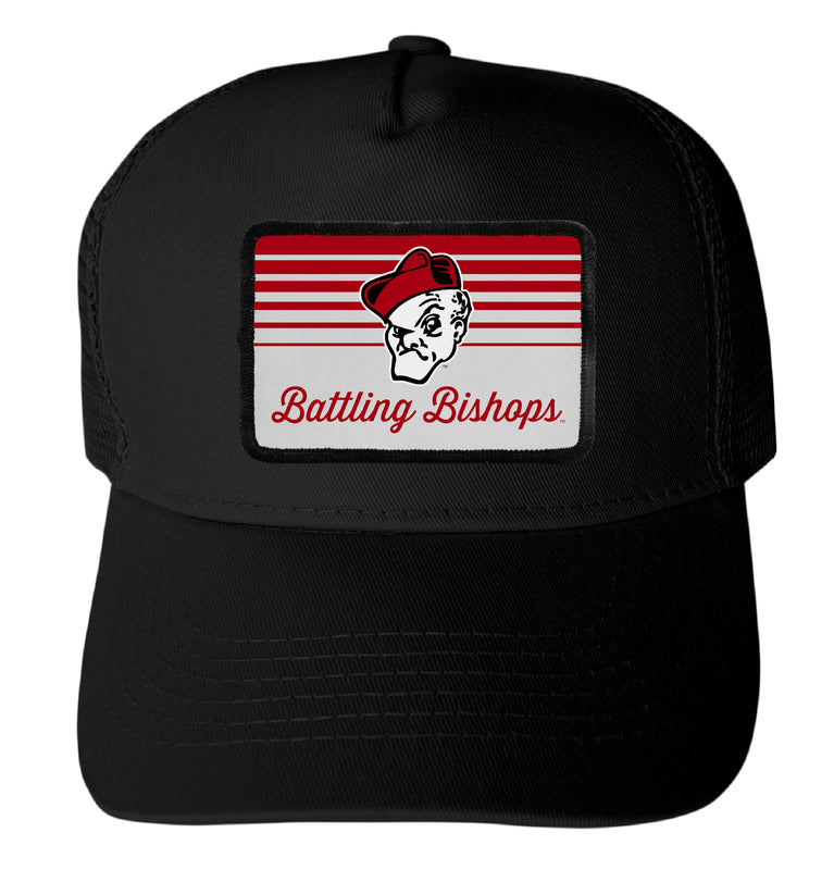 Ohio Wesleyan University Officially Licensed College Trucker Hat – Choose Your Patch Shape & Hat Color Black|Rectangle