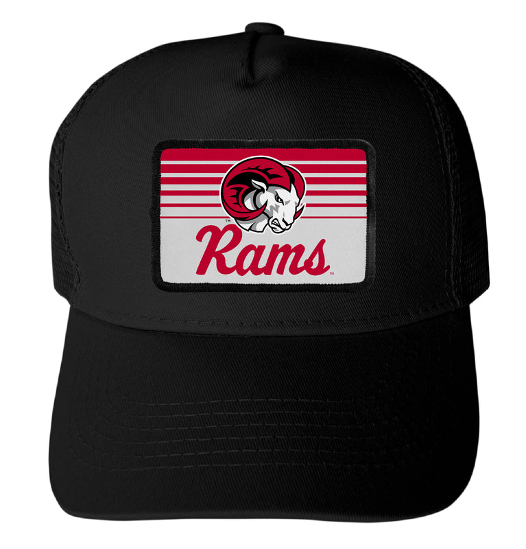 Winston-Salem State Officially Licensed College Trucker Hat – Choose Your Patch Shape & Hat Color Black|Rectangle