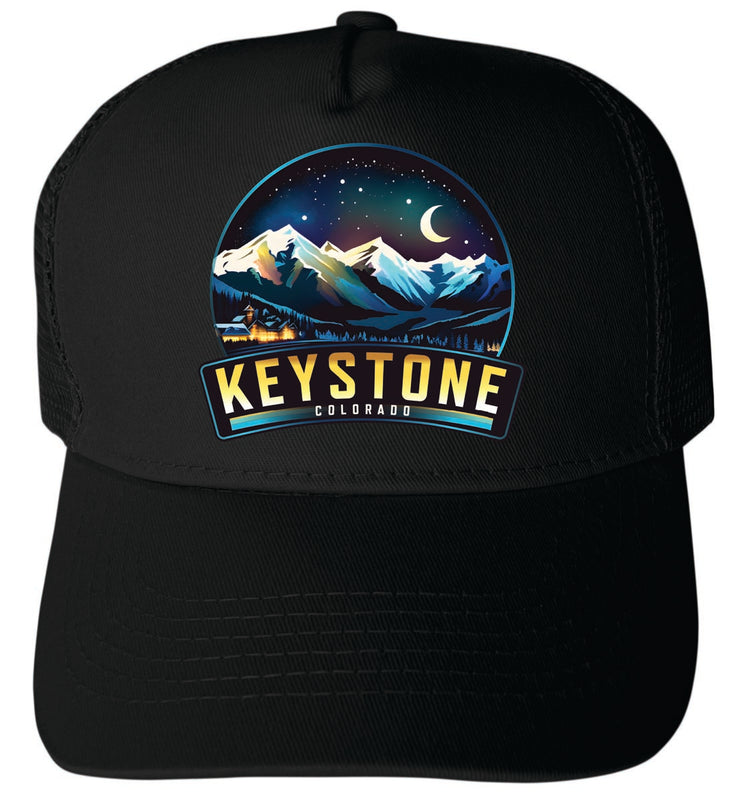 Keystone Colorado Unisex Mesh Back Trucker Hat with Adjustable Snapback Black