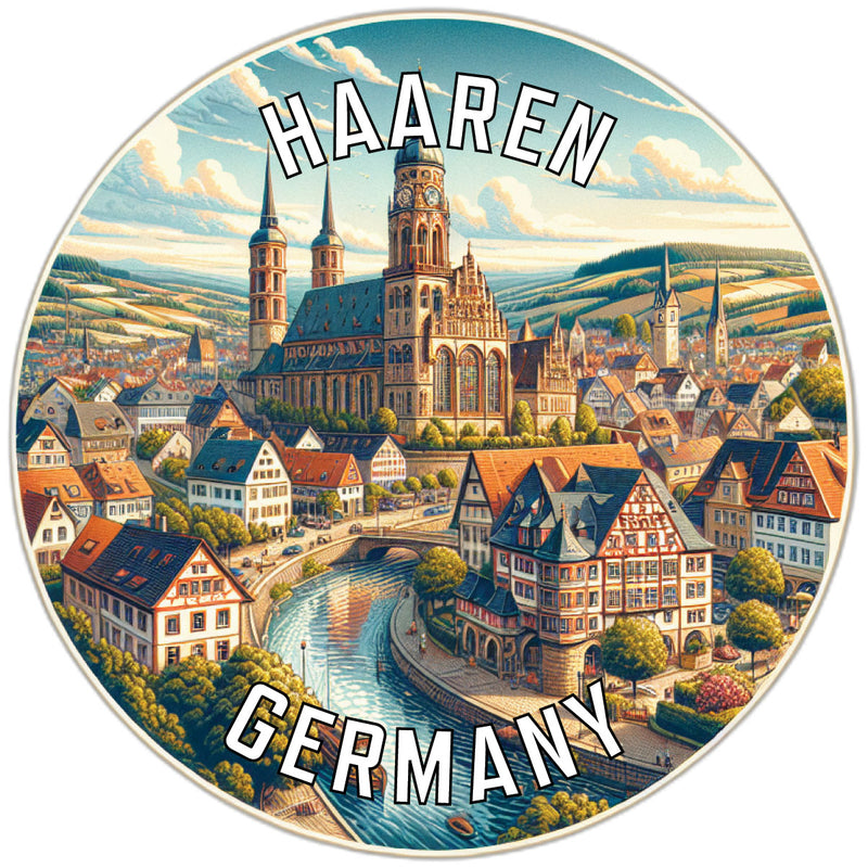 Haaren Germany Souvenir Die Cut Flat Magnet 2-Inch
