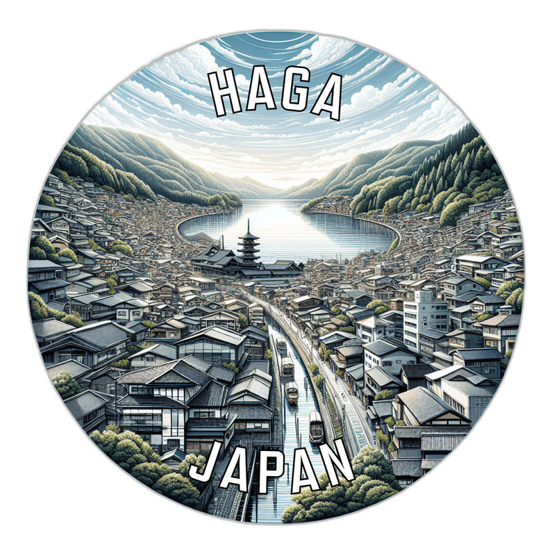 Haga Japan Souvenir Vinyl Decal Sticker 6-Inch