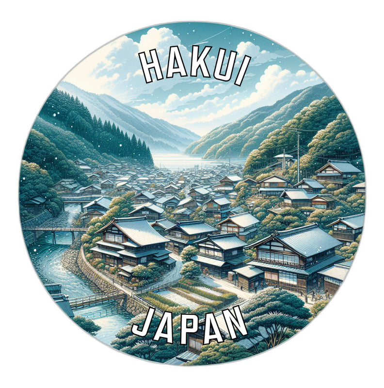 Hakui Japan Souvenir Die Cut Flat Magnet 2-Inch