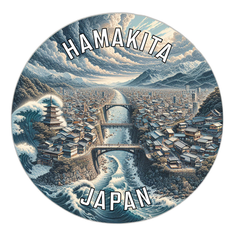 Hamakita Japan Souvenir Die Cut Flat Magnet 2-Inch