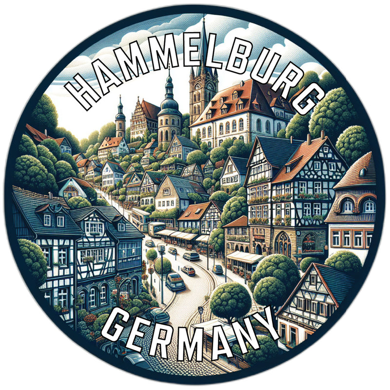 Hammelburg Germany Souvenir Die Cut Flat Magnet 6-Inch