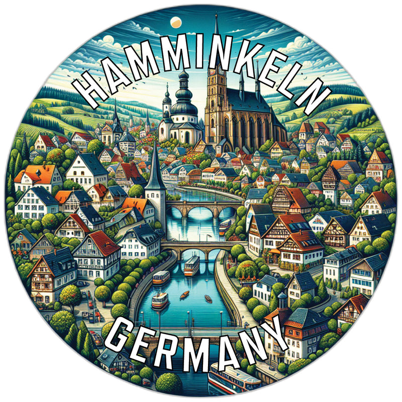 Hamminkeln Germany Souvenir Die Cut Flat Magnet 3-Inch